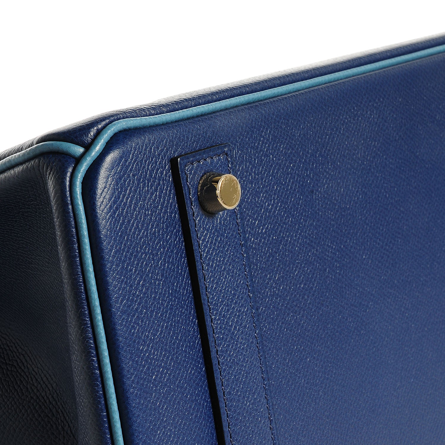 Hermes Epsom Horseshoe Bi-Color Birkin 40 Bleu Sapphire Blue Jean 16 of 27