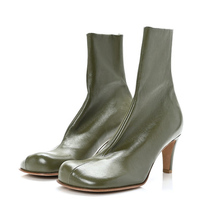 Bottega Veneta Nappa Bloc 70mm Ankle Boots 37 Khaki 3 of 6