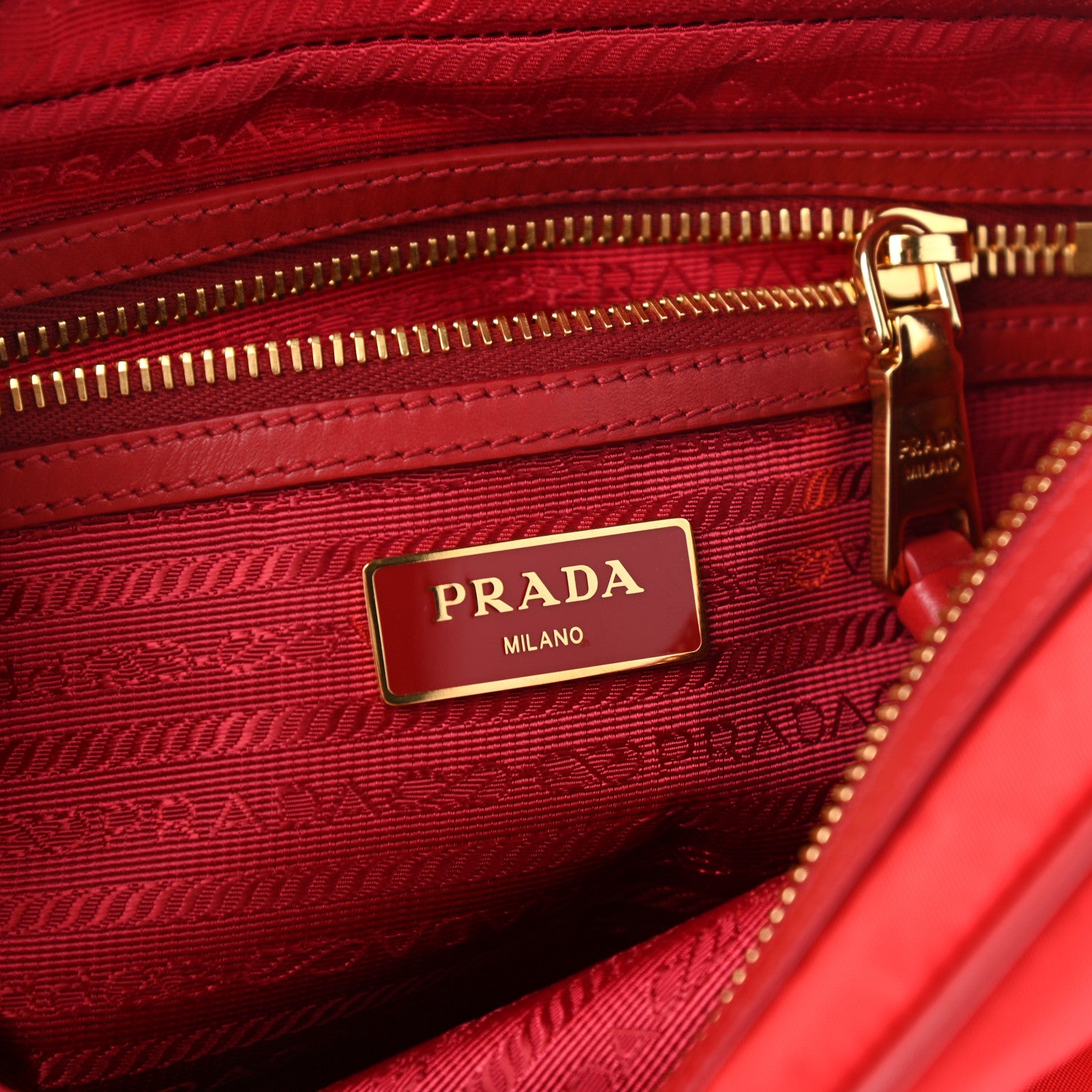 Prada Tessuto Nylon Soft Calf Camera Bag Rosso 6 of 10