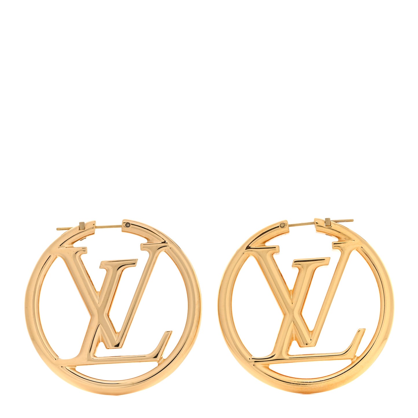 Metal Louise Hoop Earrings Gold