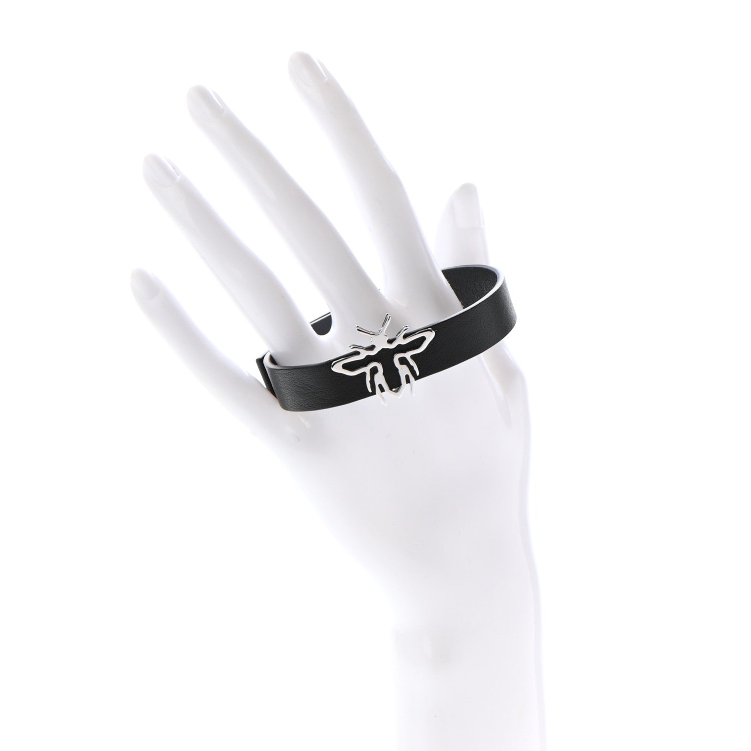 Christian Dior Calfskin Dior Bee Bracelet Black 2 of 4