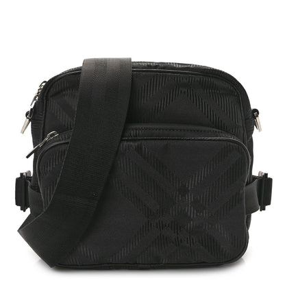 Burberry Nylon Jacquard Pocket Crossbody Bag Black Black 1 of 10