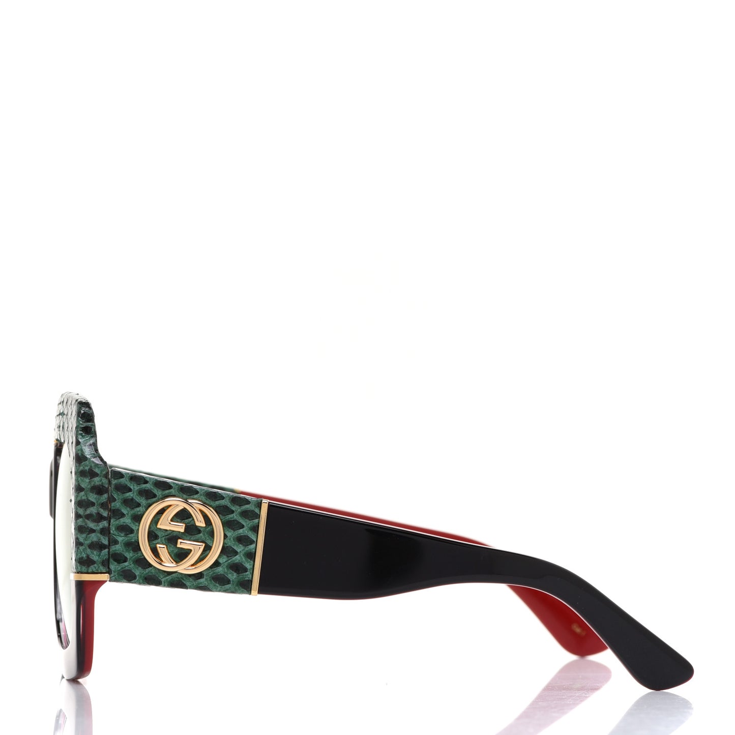 Snakeskin Acetate Square Sunglasses GG0484S Multicolor