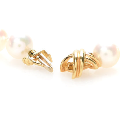 Tiffany 18K Yellow Gold Akoya Pearl 7.5mm Signature Strand Necklace 6 of 7