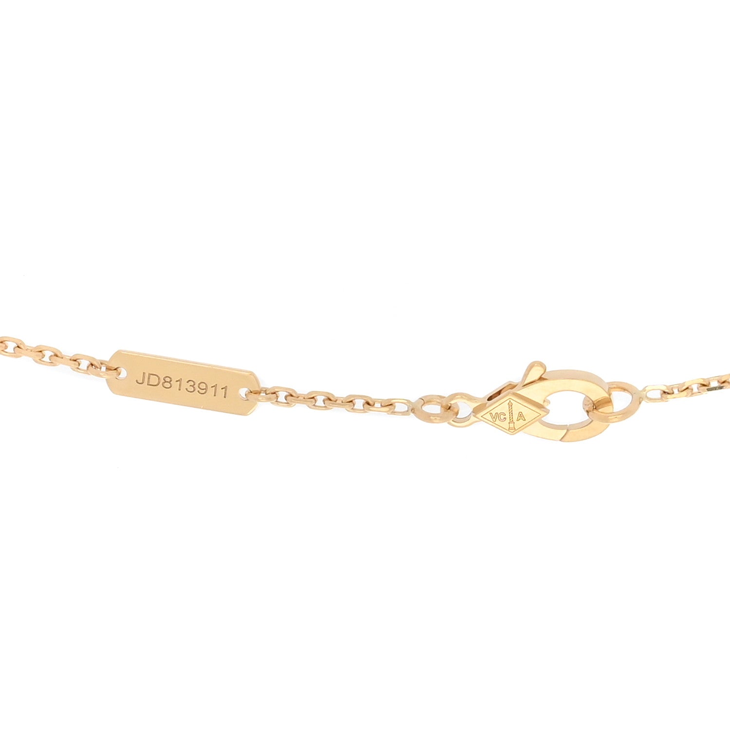 Van Cleef & Arpels 18K Yellow Gold Malachite Vintage Alhambra Pendant Necklace 3 of 5