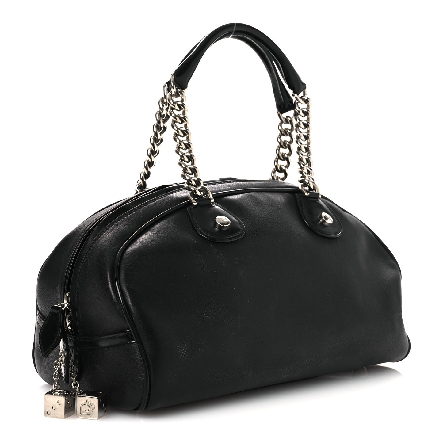 Calfskin Gambler Dice Bowler Black