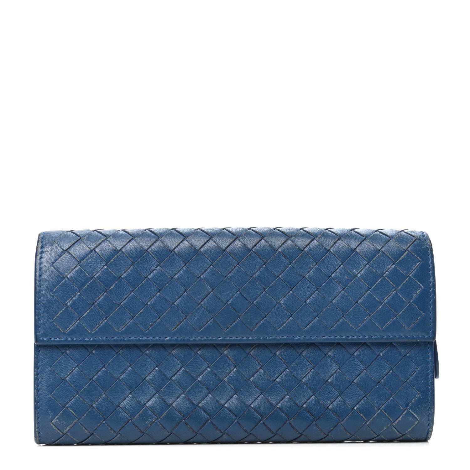 Bottega Veneta Nappa Intrecciato Continental Wallet Blue 1 of 8