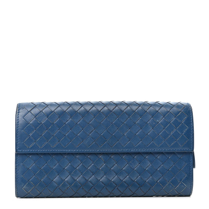 Bottega Veneta Nappa Intrecciato Continental Wallet Blue 1 of 8