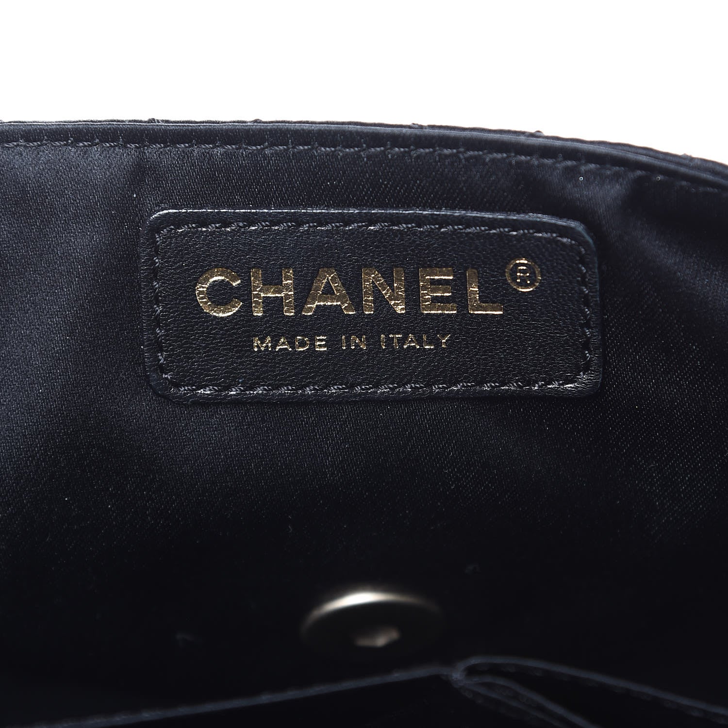 Chanel Satin Quilted Jeweled East West Flap Black 6 of 9