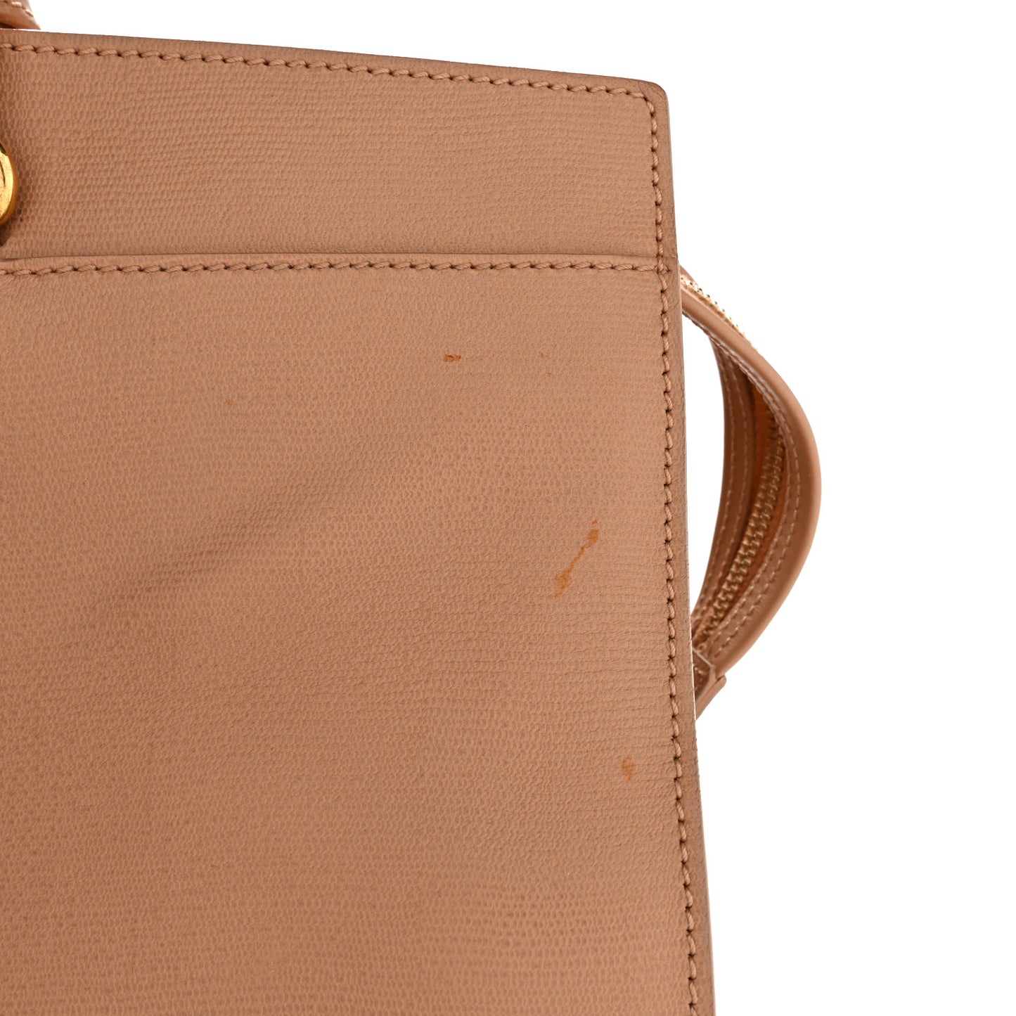 Textured Calfskin Large Cabas ChYc Beige