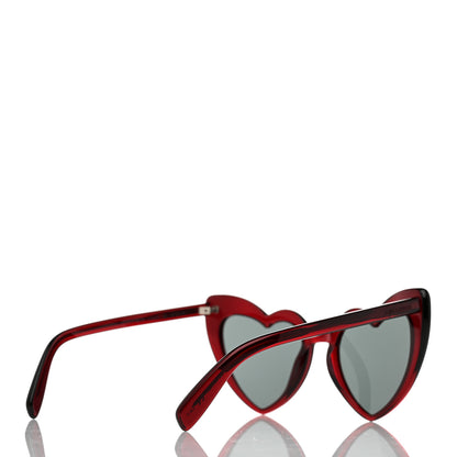 Saint Laurent Acetate Heart Frame Loulou SL181 Sunglasses Burgundy 4 of 8
