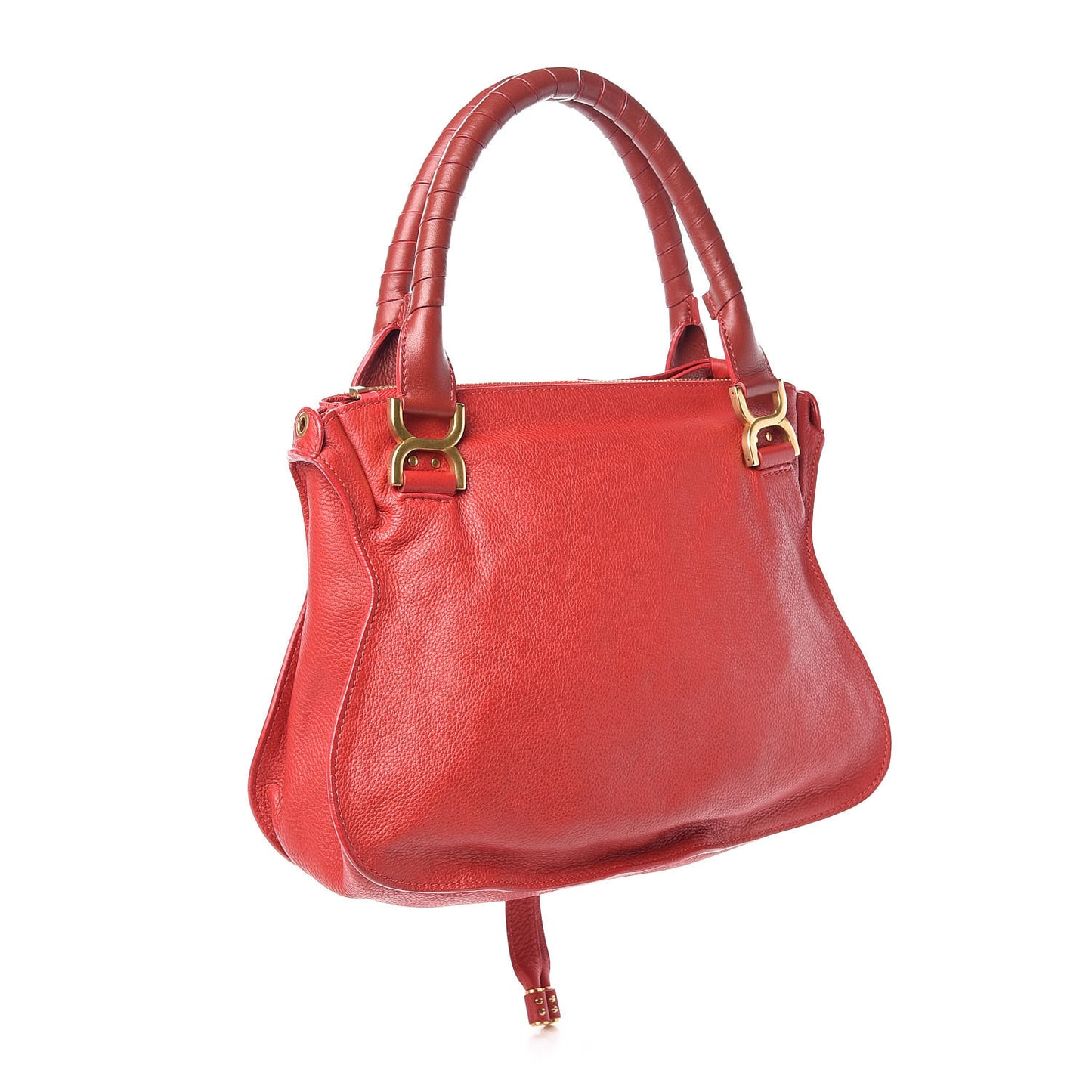 Calfskin Medium Marcie Satchel Red