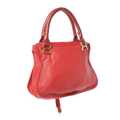 Chloe Calfskin Medium Marcie Satchel Red 3 of 7