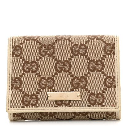 Gucci Monogram Card Case Off White 1 of 9