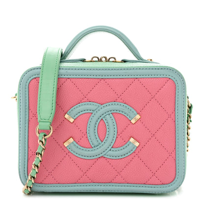 Chanel Caviar Quilted Small CC Filigree Vanity Case Multicolor 1 of 11