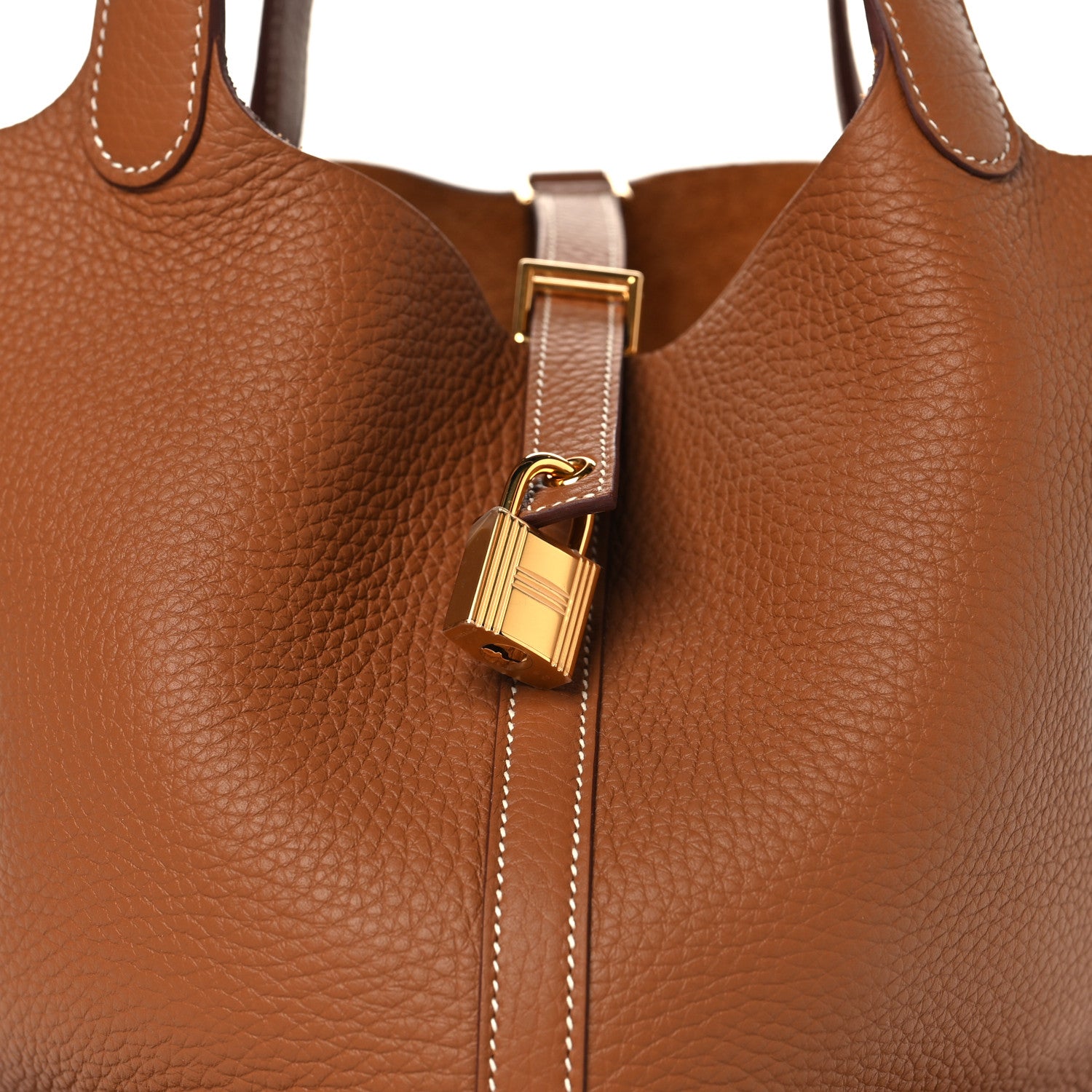 Hermes Taurillon Clemence Picotin Lock 22 MM Gold 8 of 13
