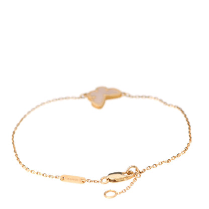 Van Cleef & Arpels 18K Yellow Gold Mother of Pearl Sweet Alhambra Butterfly Bracelet 3 of 6