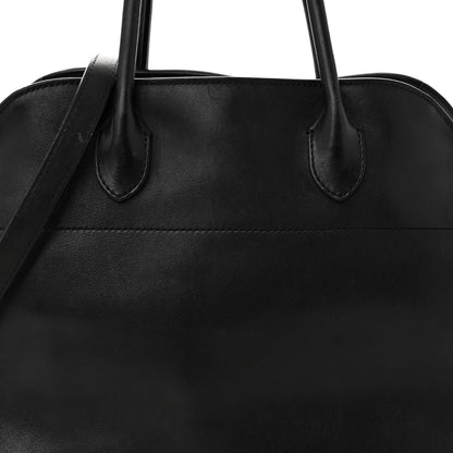 The Row Polished Saddle Calfskin Soft Margaux 12 Black 7 of 11