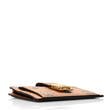 MCM Calfskin Visetos Patricia Mini Card Holder Cognac 4 of 9