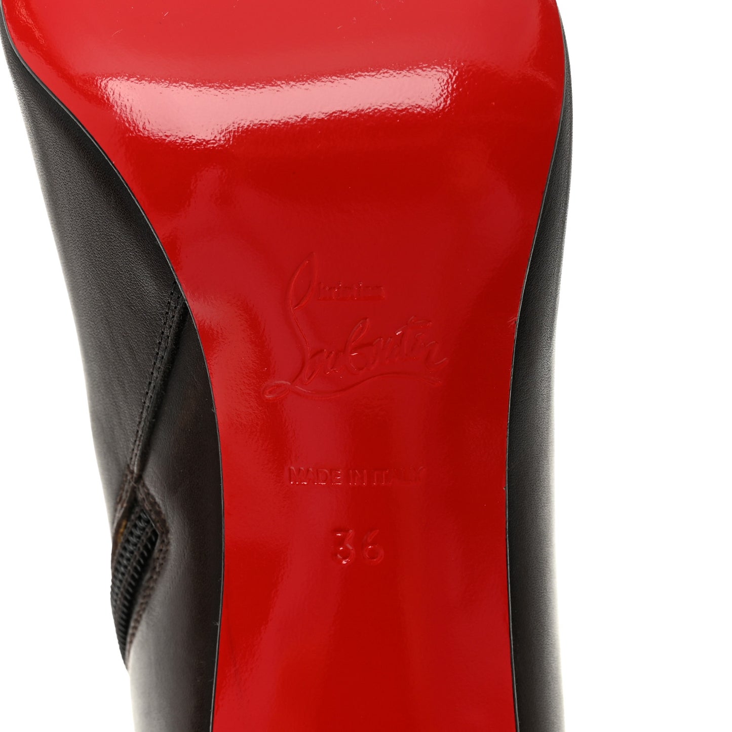 Calfskin Miss Tack Booty 85 Ankle Boots 36 Fondente