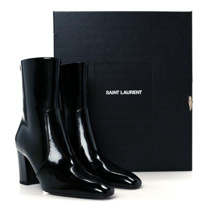 Saint Laurent Vitello Marilyn Betty 70 Ankle Zip Boots 36 Black 10 of 10