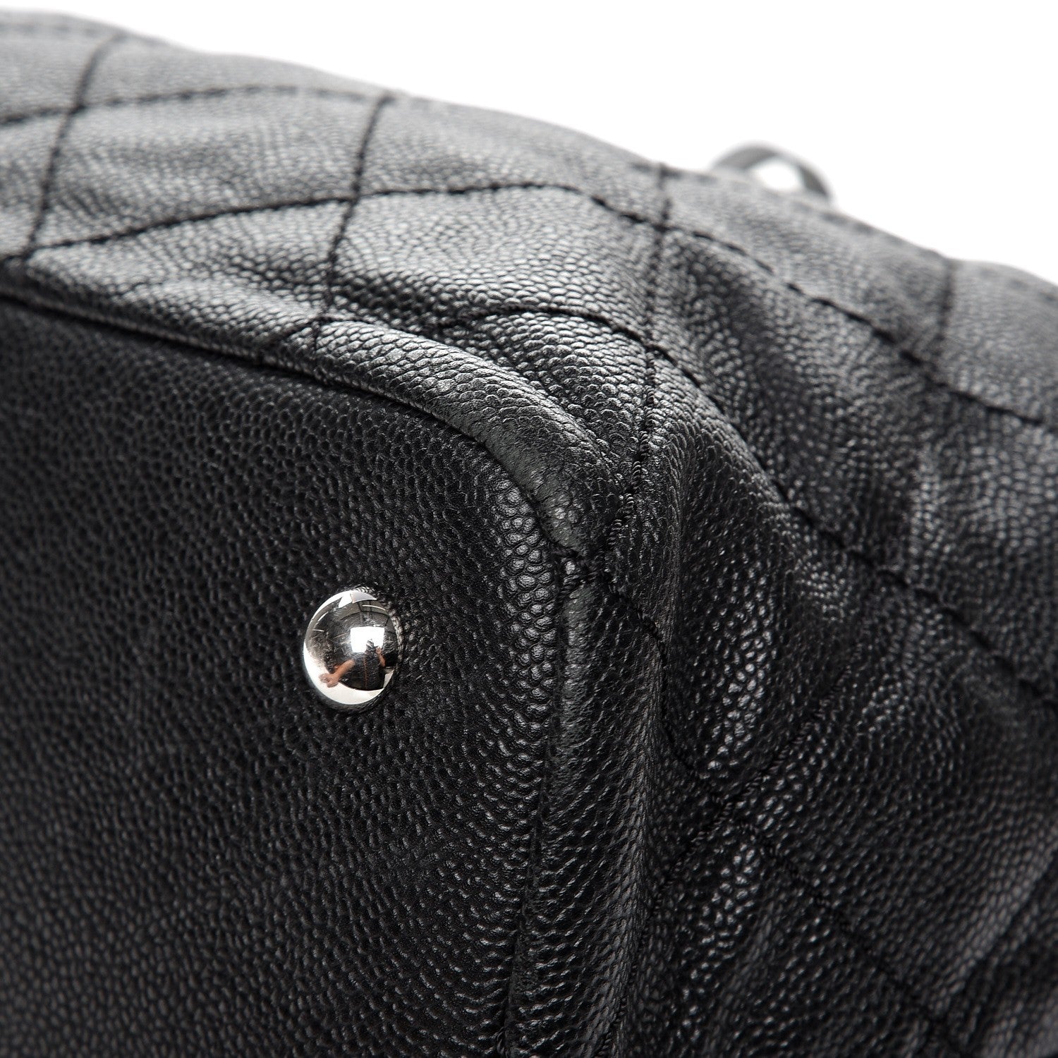 Chanel Grained Calfskin Quilted Large Daily Shopping Tote Black 13 of 14