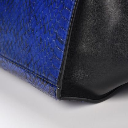 Celine Python Calfskin Medium Trapeze Blue Black 24 of 24
