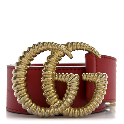 Gucci Moon Calfskin Torchon Double G 40mm Belt 85 34 Hibiscus Red 1 of 5