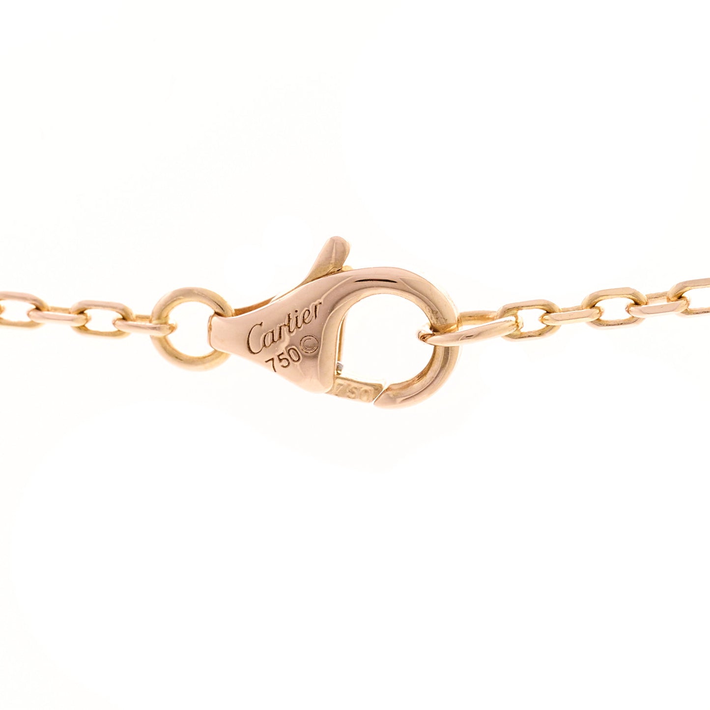 18K Pink Gold Diamond XS Hearts and Symbols Necklace