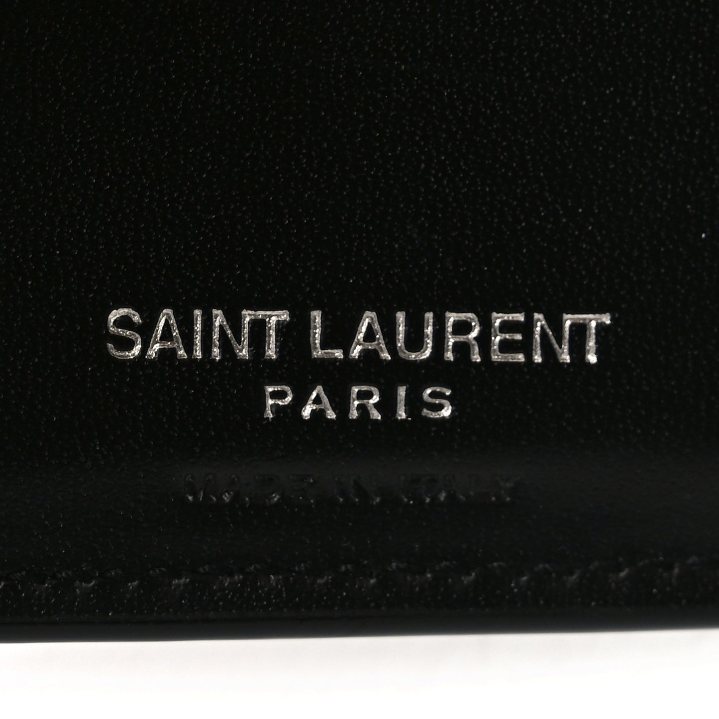 Matte Calfskin Tiny Cassandre East West Wallet Black