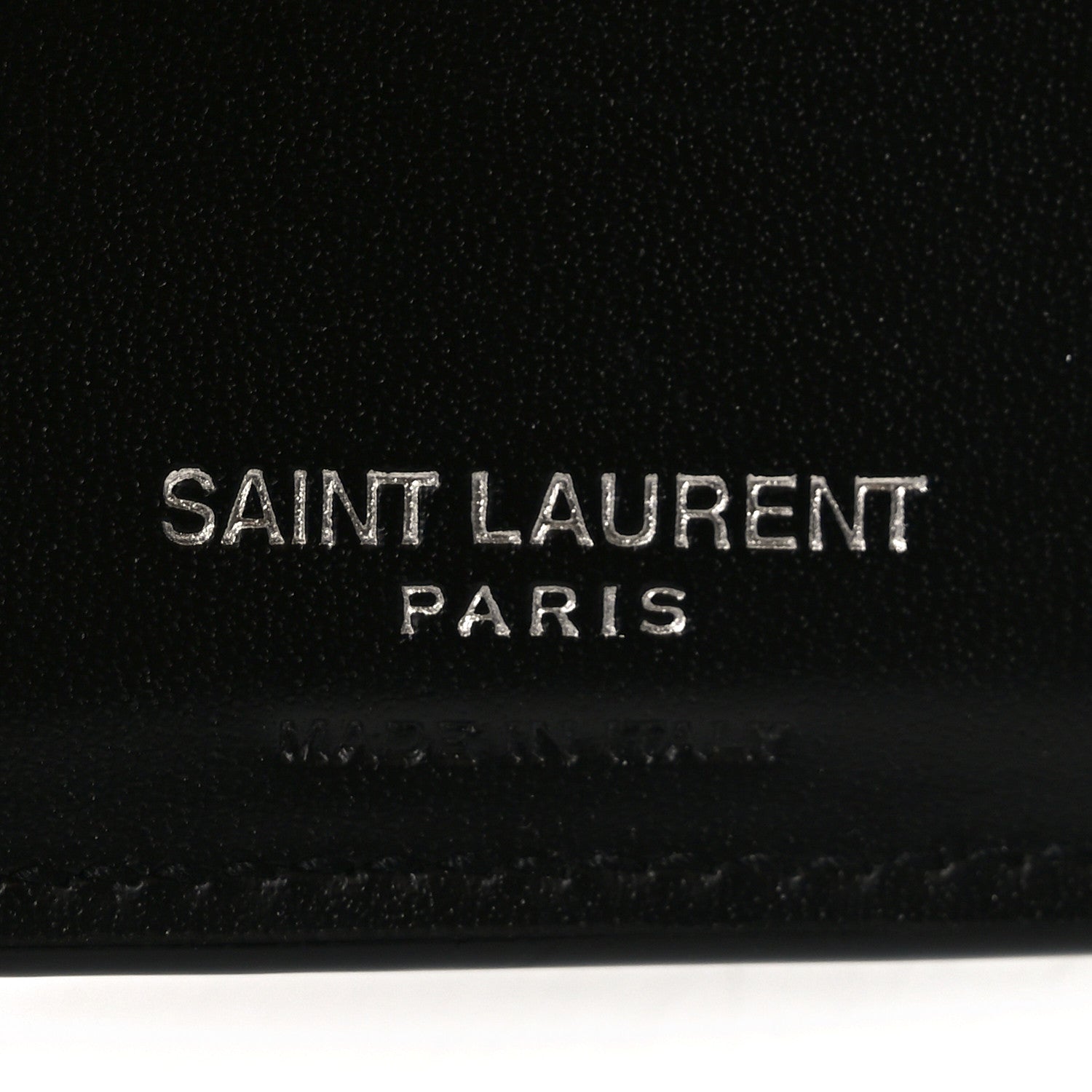 Saint Laurent Matte Calfskin Tiny Cassandre East West Wallet Black 6 of 6