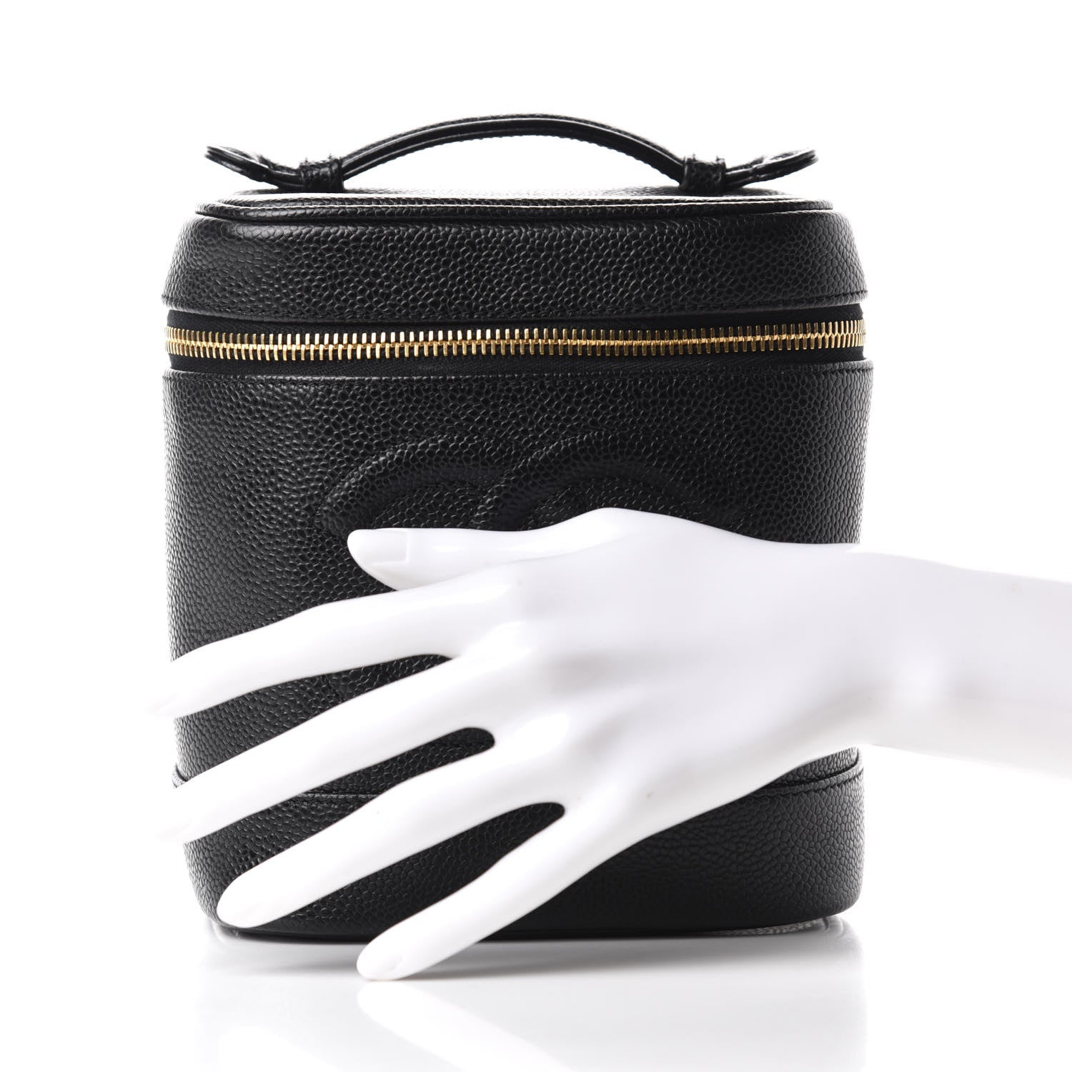 Chanel Caviar Vanity Cosmetic Case Black 2 of 8