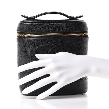 Chanel Caviar Vanity Cosmetic Case Black 2 of 8