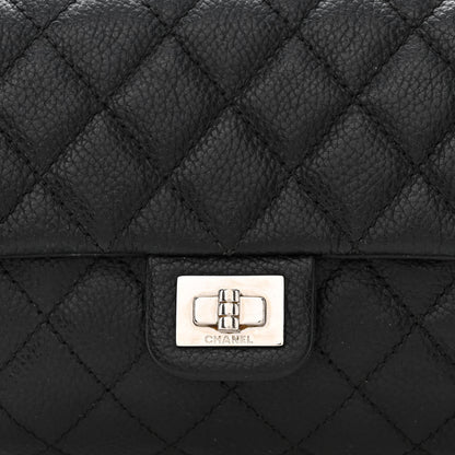 Chanel Grained Calfskin Quilted 2.55 Reissue Flap Belt Bag Clutch Black 9 of 12