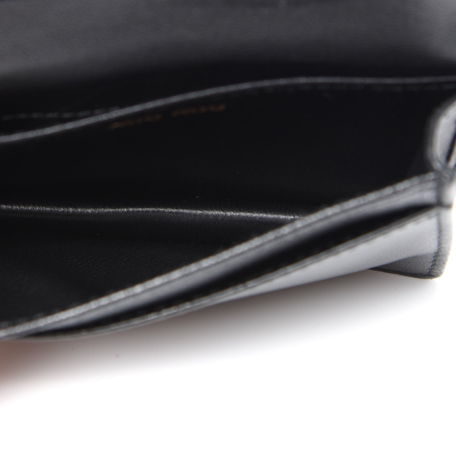 Miu Miu Nappa Impunture Flap Card Holder Key Ring Black 5 of 7