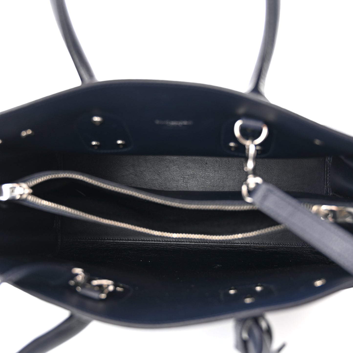 Grained Calfskin Small Sac De Jour Navy