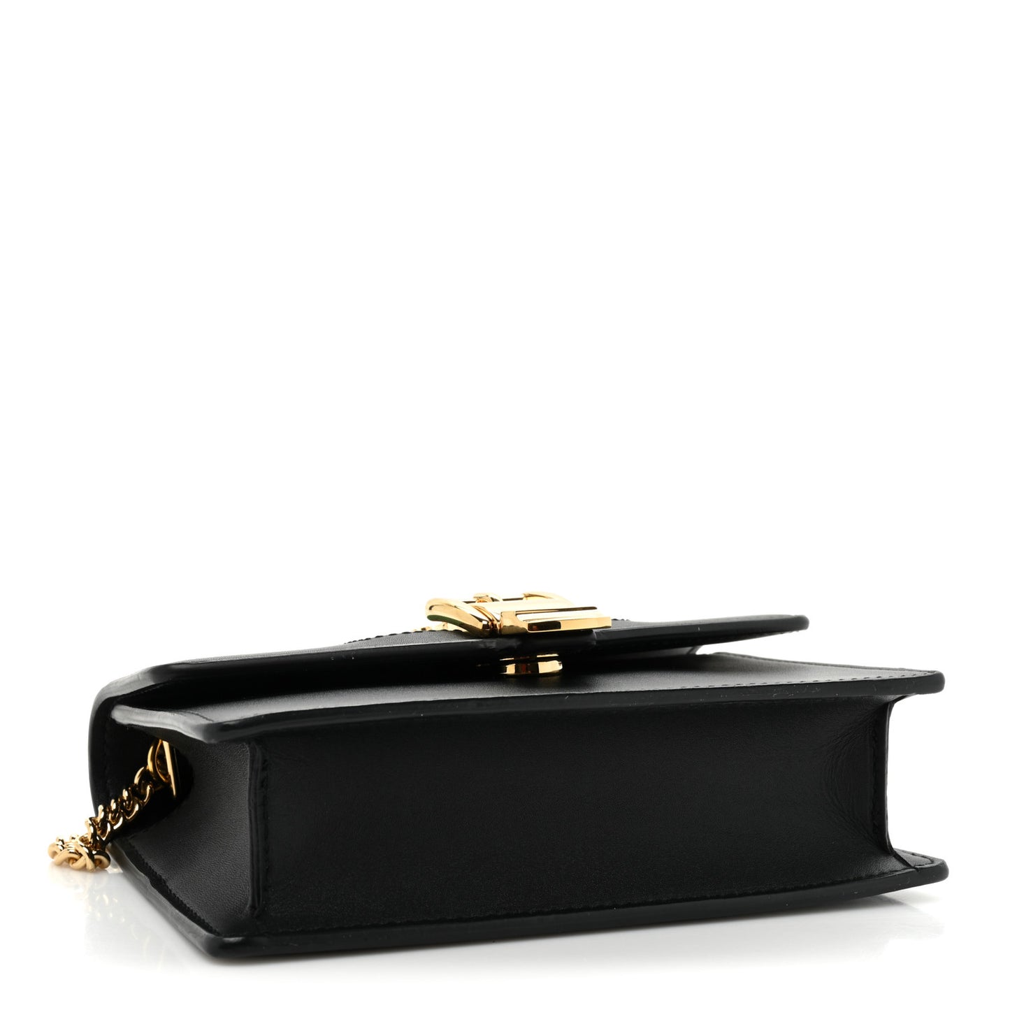 Calfskin Super Mini Sylvie Chain Shoulder Bag Black