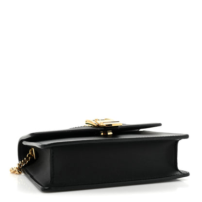 Gucci Calfskin Super Mini Sylvie Chain Shoulder Bag Black 3 of 9