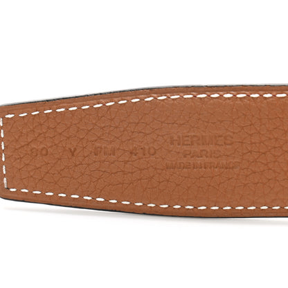 Hermes Box Togo 32mm H Belt 80 Rouge H Gold 5 of 7