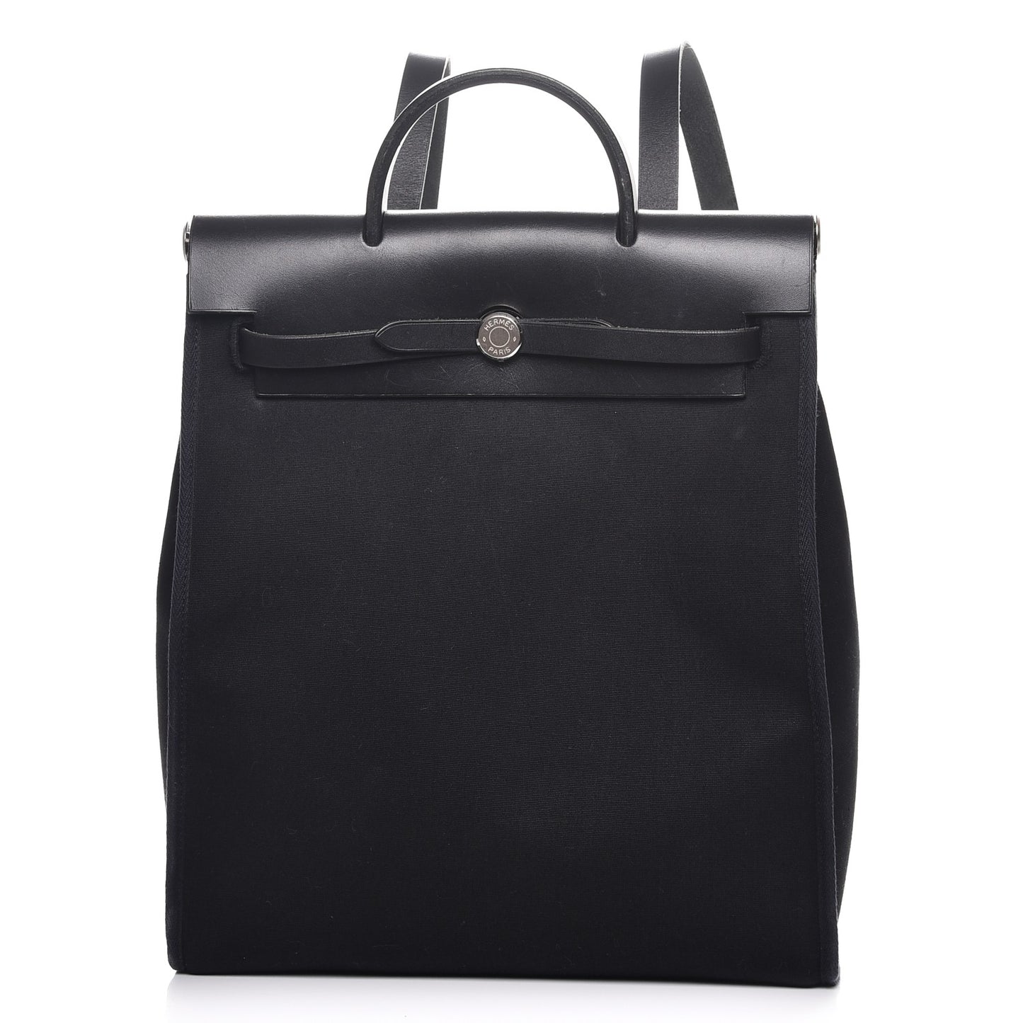 Toile Vache Calfskin Herbag 30 PM Backpack Black
