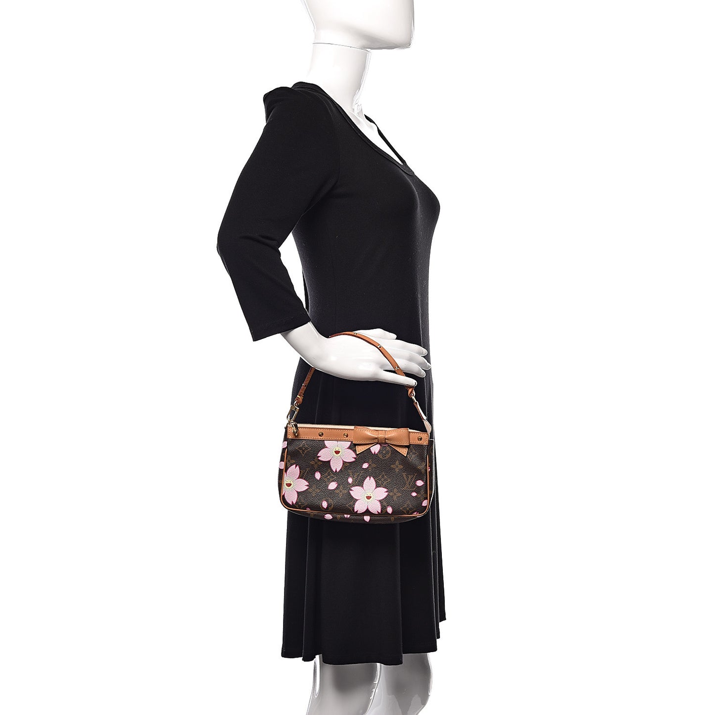 Monogram Cherry Blossom Pochette Accessories Brown