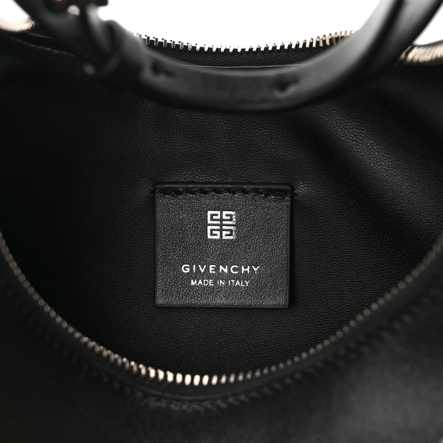 Givenchy Smooth Calfskin Small Moon Cut Out Shoulder Bag Black 6 of 9