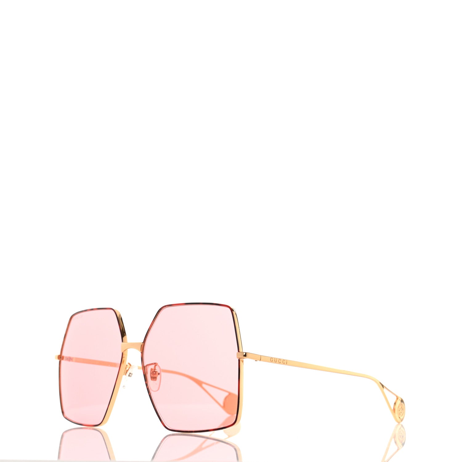 Gucci Square Frame GG0536S Sunglasses Gold 1 of 9