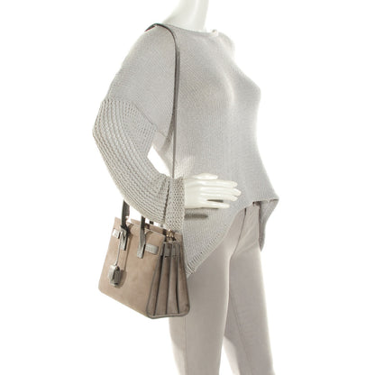 Saint Laurent Suede Crocodile Embossed Baby Sac De Jour Fog 2 of 7