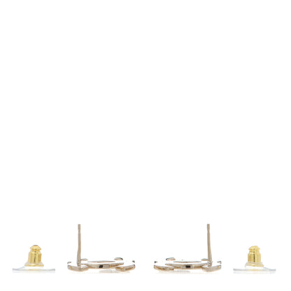 Chanel Crystal CC Star Earrings Gold 3 of 4