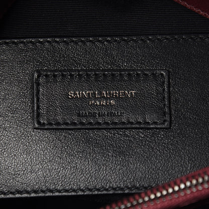 Saint Laurent Sheepskin Matelasse Chevron Medium College Bag Rouge Legion 6 of 10
