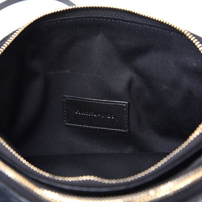 Saint Laurent Grained Lambskin Quilted Mini Becky Double Zip Bag Black 10 of 12