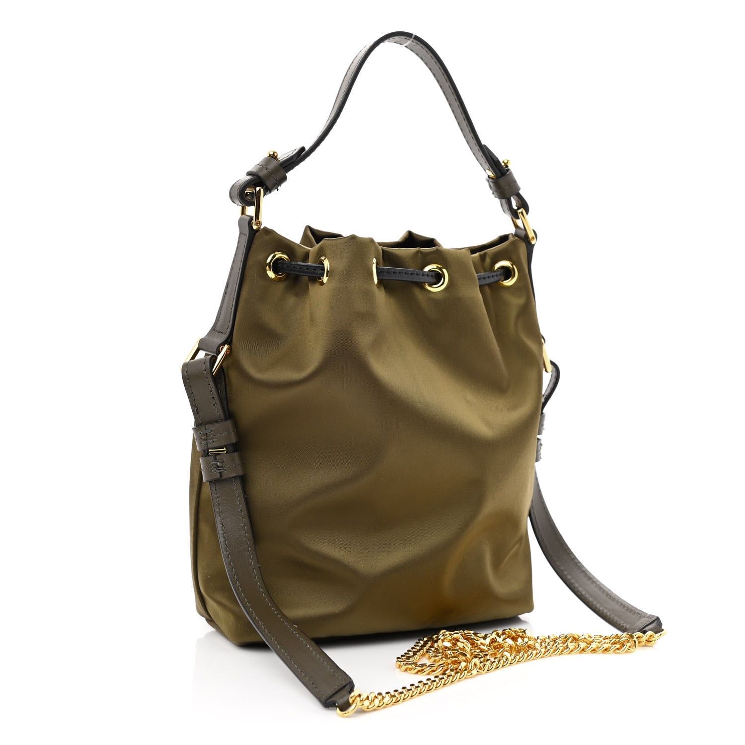 Tom Ford Nylon Small Disco Bucket Bag Brown 3 of 9