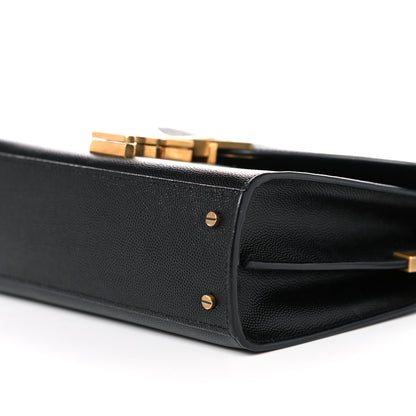 Saint Laurent Grain de Poudre Mini Classic Monogram Cassandra Top Handle Black 9 of 16