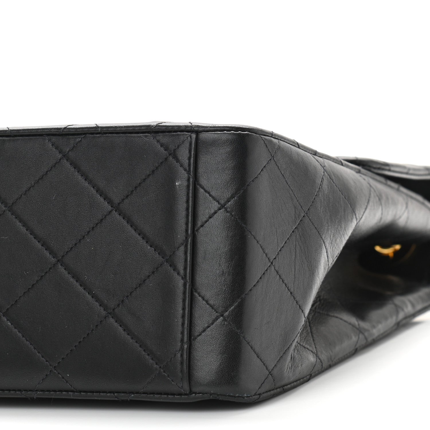 Chanel Lambskin Quilted XL Jumbo Single Flap Black 11 of 12